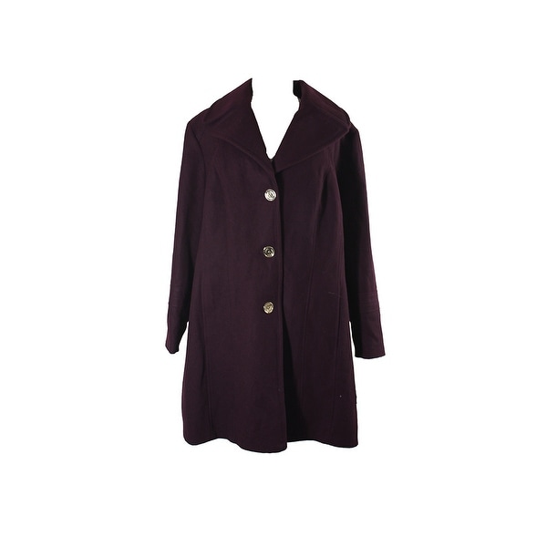 plus size burgundy coat