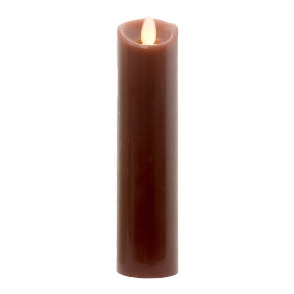 Shop Black Friday Deals On 8 Slender Brown Battery Operated Flicker Flameless Pillar Candle On Sale Overstock 30675307