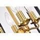 preview thumbnail 3 of 10, Black and Antique Gold 4-Light Lantern Statement Pendant