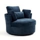 preview thumbnail 71 of 198, 41" W Oversized Accent Barrel Swivel Chair with Moon Storage Ottoman