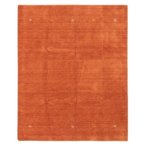 ECARPETGALLERY Hand Loomed Kashkuli Gabbeh Copper Wool Rug - 8'2 x 10'1