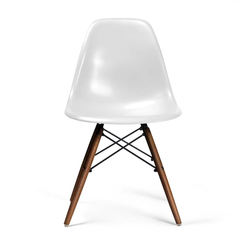 Paris-2 Side Chairs with Walnut Legs (Set of 2)