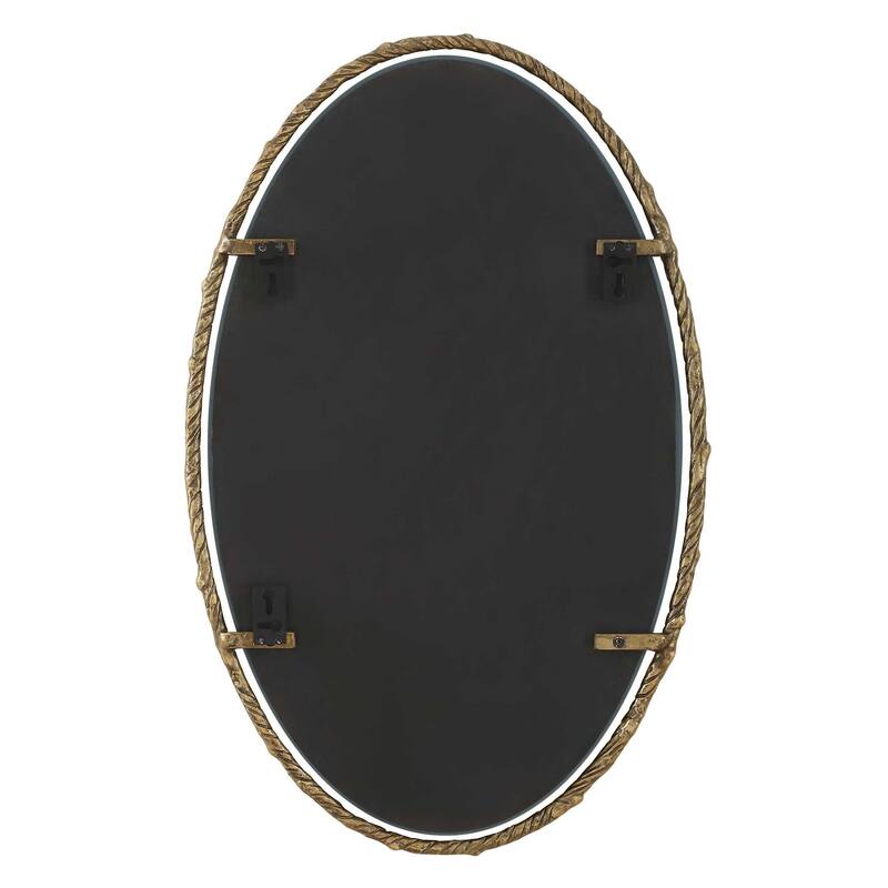 Uttermost 08266 Twisted Branch 22"W x 34"H Oval Beveled Iron Framed