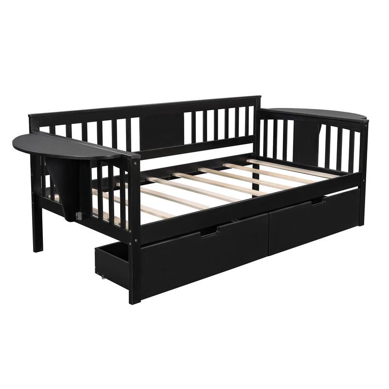 FullSize Daybed With Wooden Slats This Bed Has A Clean, Classic