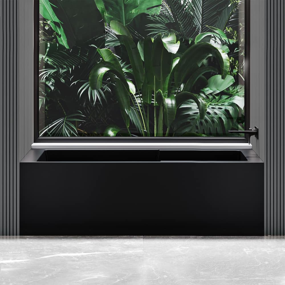 Swiss Madison Voltaire, Acrylic White, Alcove, Integral Armrest, Bathtub with Apron