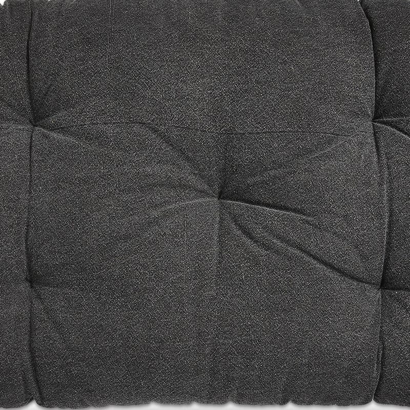 40"x26" Black Cotton Yarn Dyed Stone Wash with Handles Accent Decorative Throw Pillow Poly Filled Insert Rectangle able