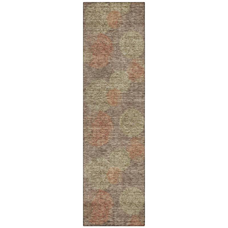 Machine Washable Indoor/ Outdoor Boho Sphere Chantille Rug
