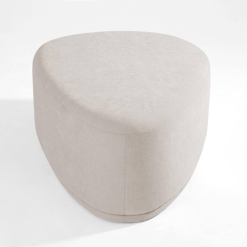 Modern Triangular Upholstered Accent Ottoman