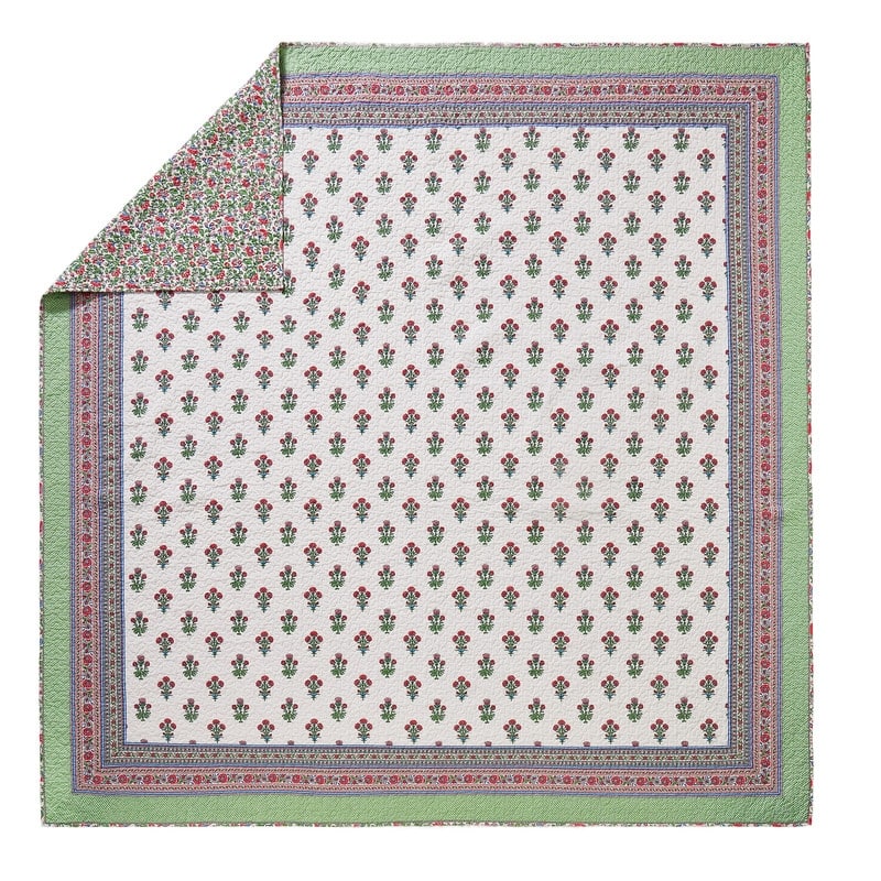 Modern Heirloom Serena Floral Reversible Cotton Quilt Set