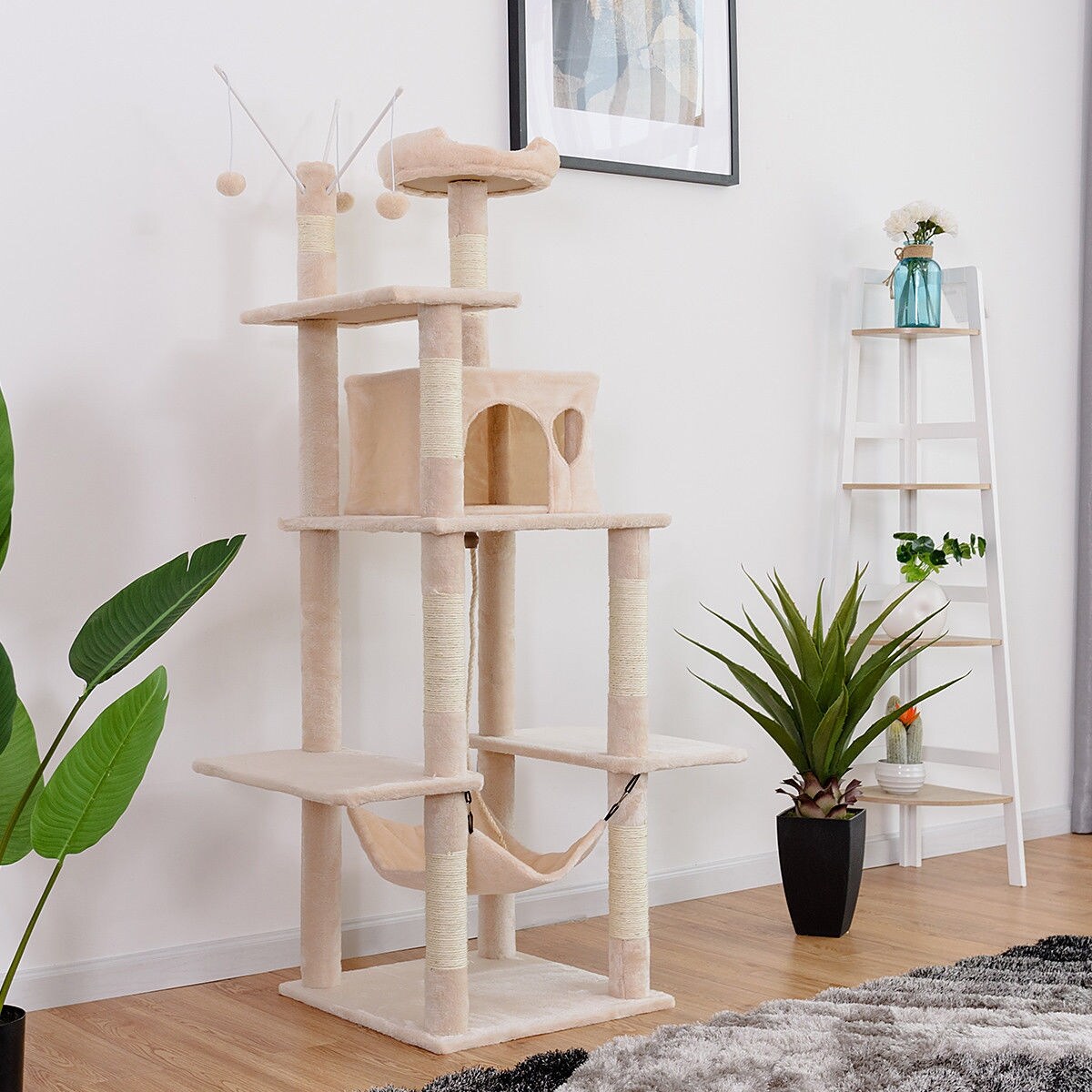 Shop Gymax Large Cat Tree Multilevel Activity Tower Condo W