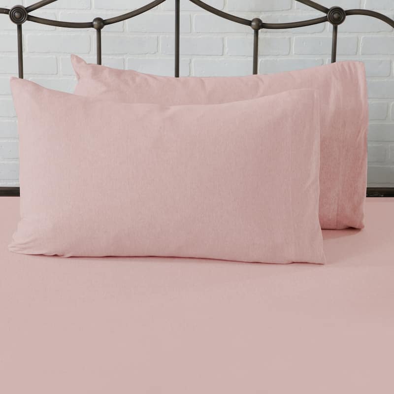 Linery & Co. Heathered Melange Cotton Jersey Knit Sheet Set
