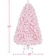 preview thumbnail 6 of 16, Yaheetech Pre-lit Flocked Artificial Christmas Tree Snow Frosted Christmas Tree, Pink
