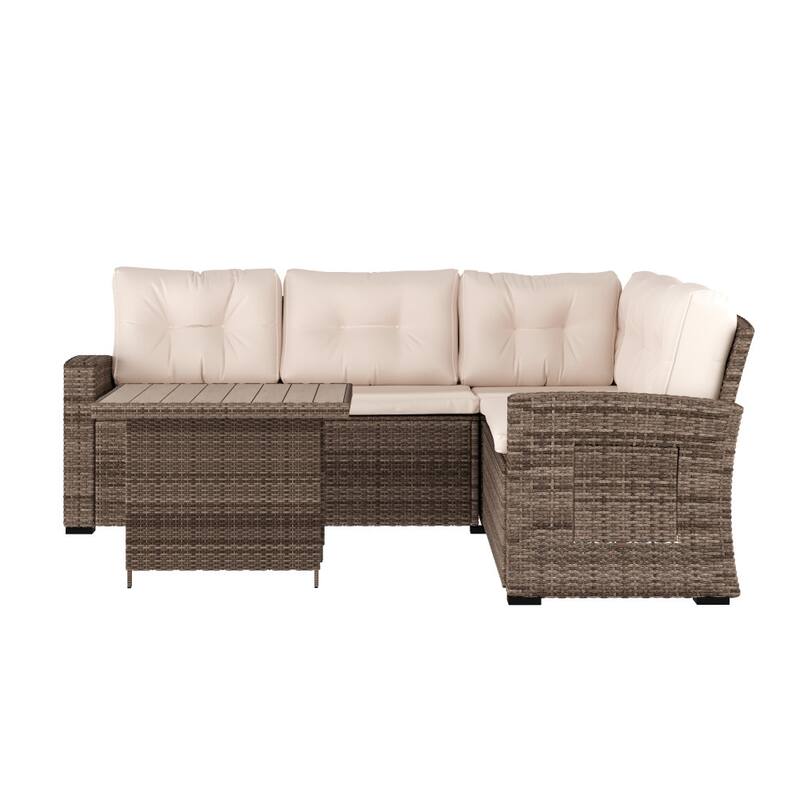 Indoor/Outdoor Conversation Set with Sofa and Table