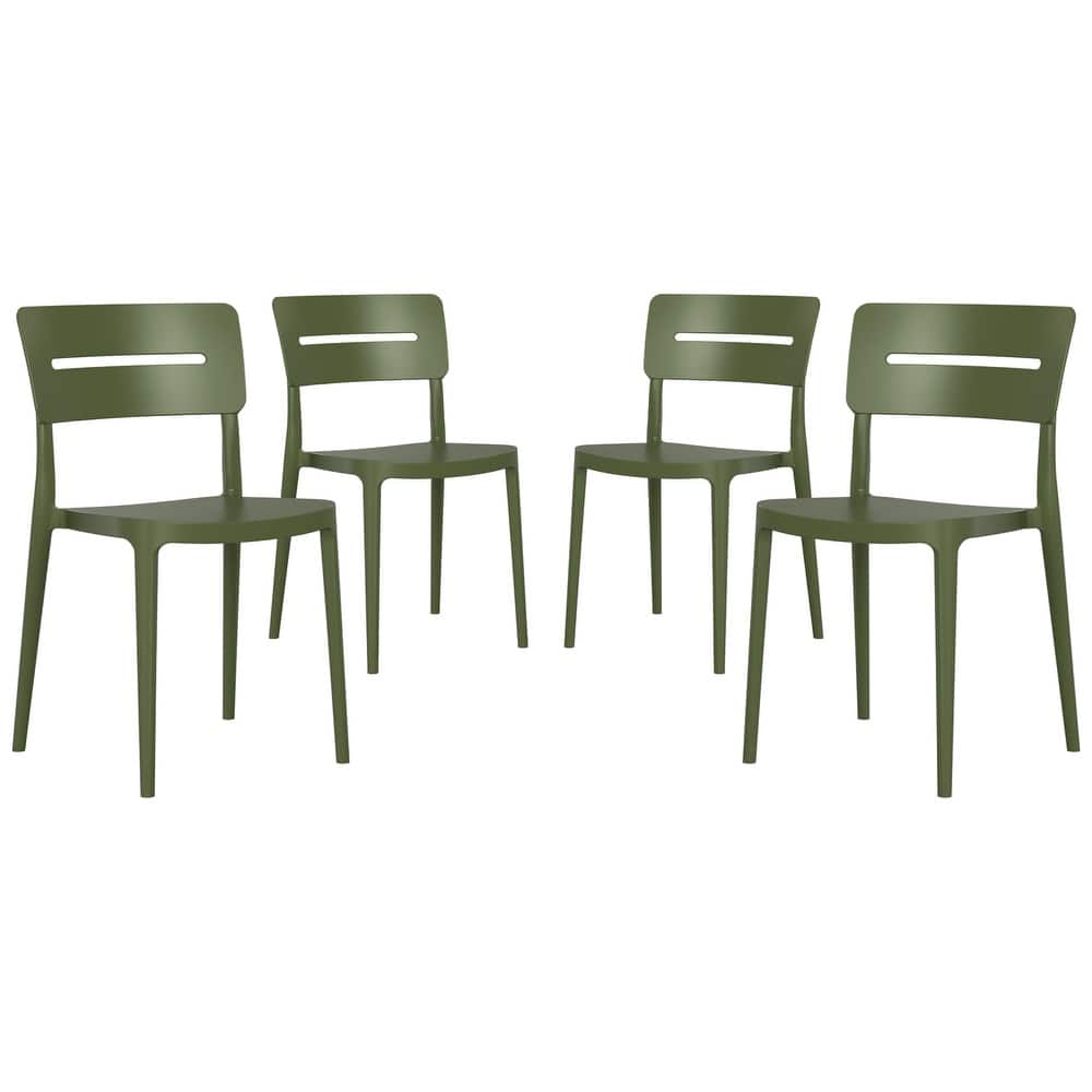 Frond and Form Outdoor Stacking Dining Side Chair (Set of 4)