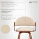 Daxton Mid-Century Swivel Bar Stool, Upholstered Counter Height Chair with Bentwood Legs