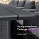 preview thumbnail 3 of 29, PURPLE LEAF Sanori Patio outdoor Dining Set Modern Large Weather-Resistant Aluminum for Garden Backyard Kitchen-Grey
