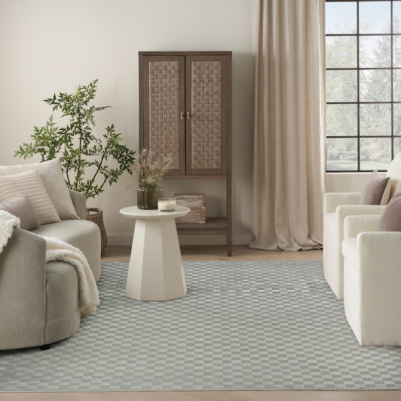 Nourison Serenity Home Indoor only Geometric Area Rug - 7' 10" x 9' 10" - Grey