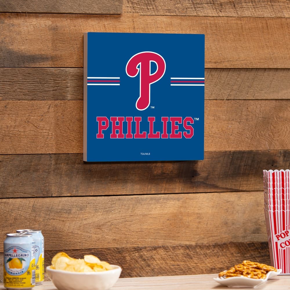 Philadelphia Phillies Wooden Door Decor Wall Sign - Multi-Color