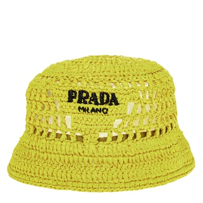 Prada Raffia Bucket Hat
