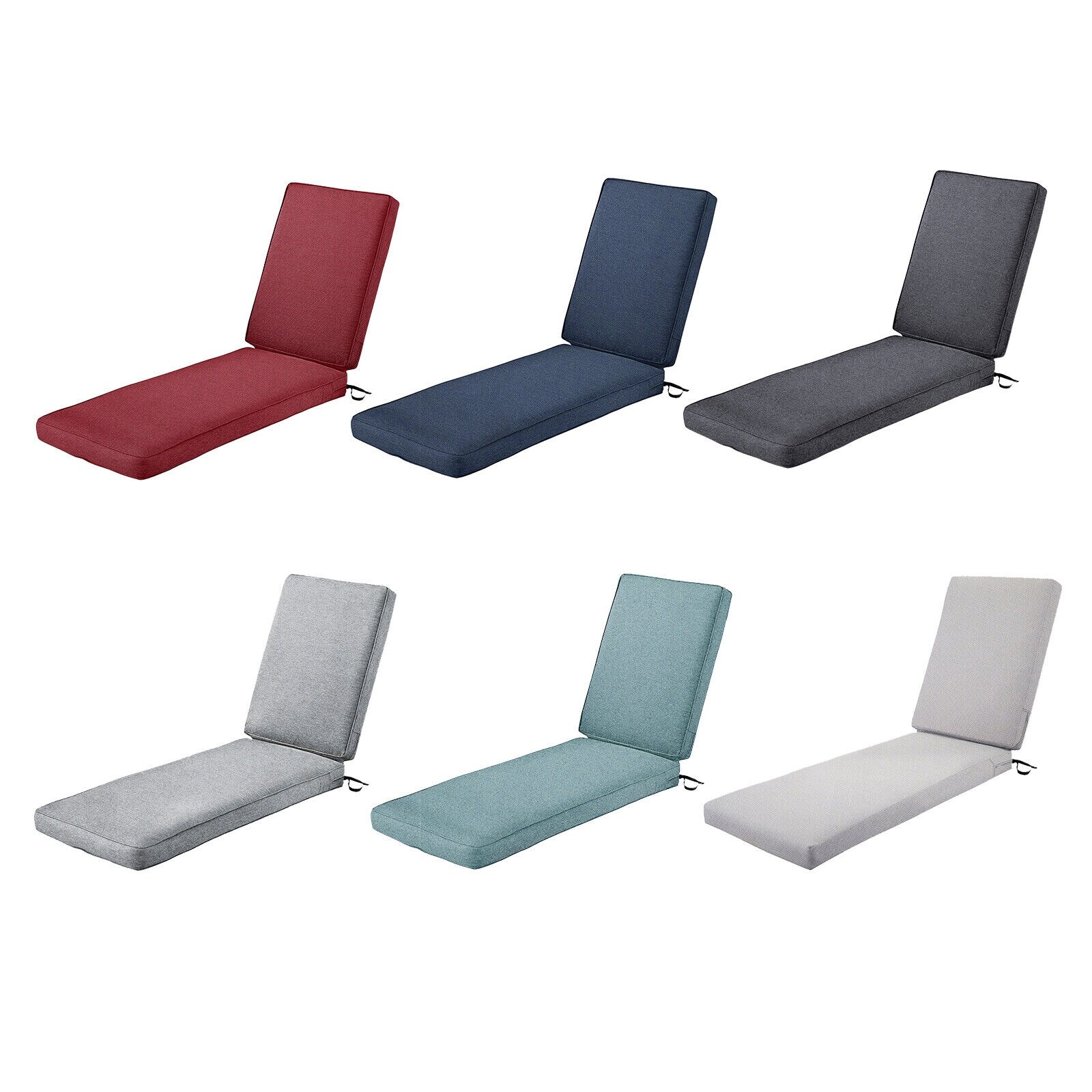 Outdoor Patio Chaise Lounge Cushion 80x26 Inch Beige