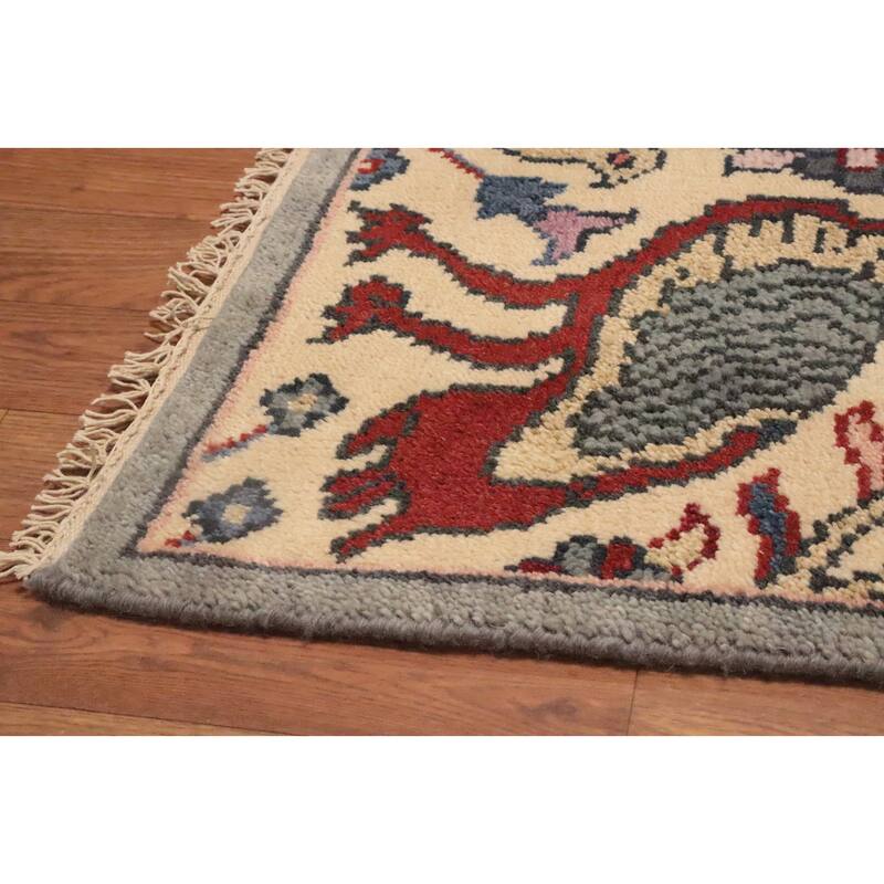 Hand Knotted Oriental 100% Wool Carpet Traditional Animal Pictorial Beige & Ivories Ziegler Area Rug - 3' 0'' X 2' 0''