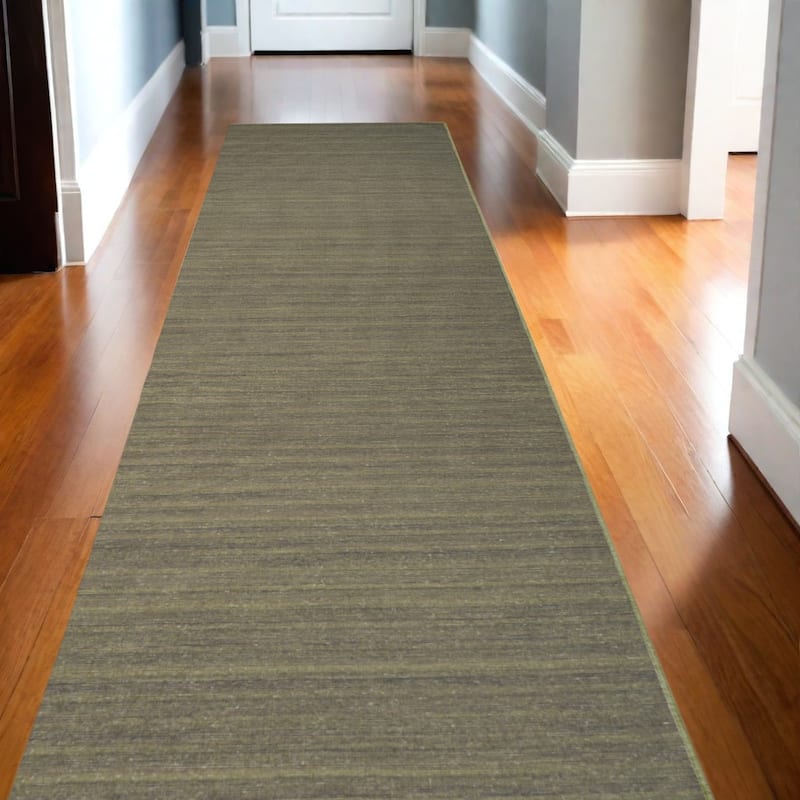 Giliv Power Loomed Abstract Modern Low Pile Area Rug By HomeRoots - 120' X '26' X '0.25 - 120' X '26' X '0.25 - Green/Teal - Runner