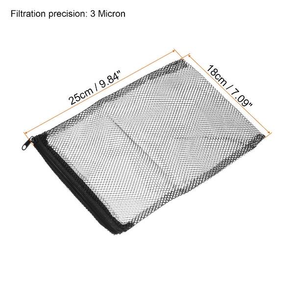 dimension image slide 1 of 2, Filter Media Bags 3 Micron 6 Pack Mesh Bags with Zipper