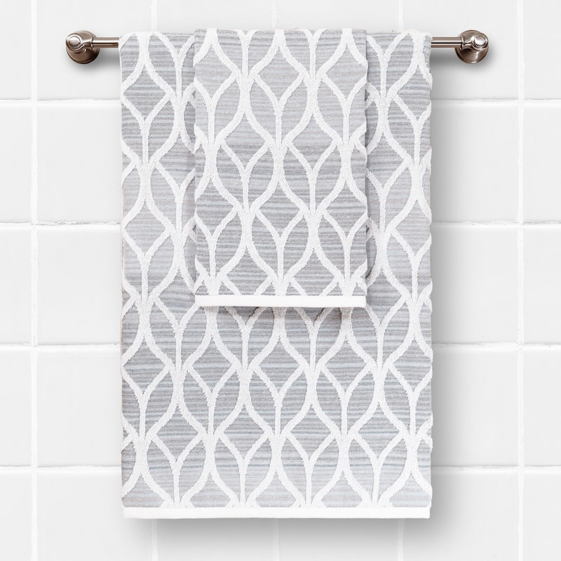 Authentic Hotel and Spa Turkish Cotton Alev Jacquard Bath Towel