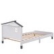 preview thumbnail 16 of 24, Twin Rustic Kids Bed House Shaped Low Beds for Kids, Wood Platform Bed Frame for Children,No Box Spring Needed,Easy Assemble