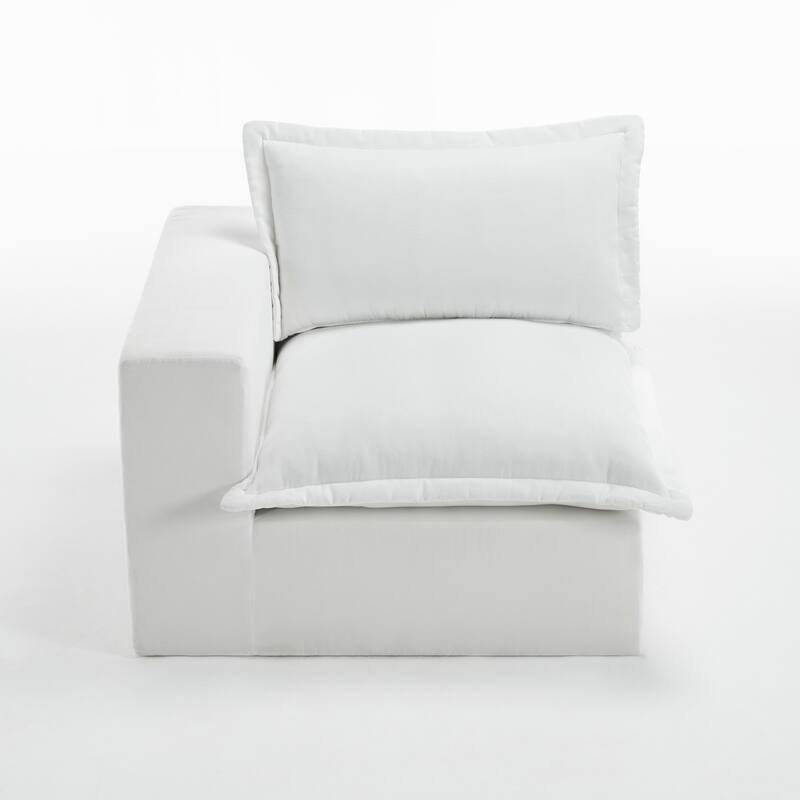 42"W Chenille Upholstered No Assembly Corner Chair