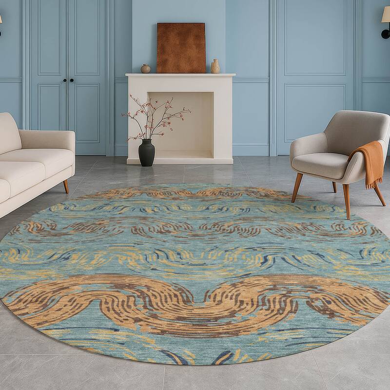 Machine Washable Indoor/ Outdoor Modern Ari Chantille Rug