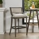 preview thumbnail 59 of 72, Paris Farmhouse Counter and Bar Stool with Backrest Single - Light Beige Linen - Bar height