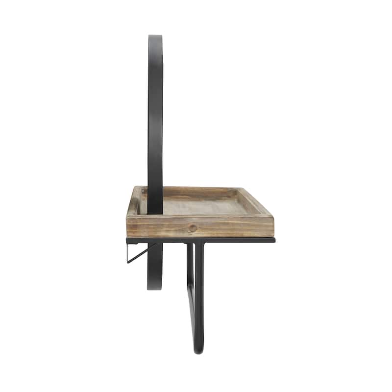 Kaylor Modern Farmhouse Shelf with Mirror