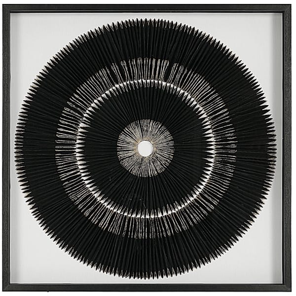 slide 2 of 7, Uttermost Sandara Black and Gold Shadow Box - 39.5" H x 39.5" W