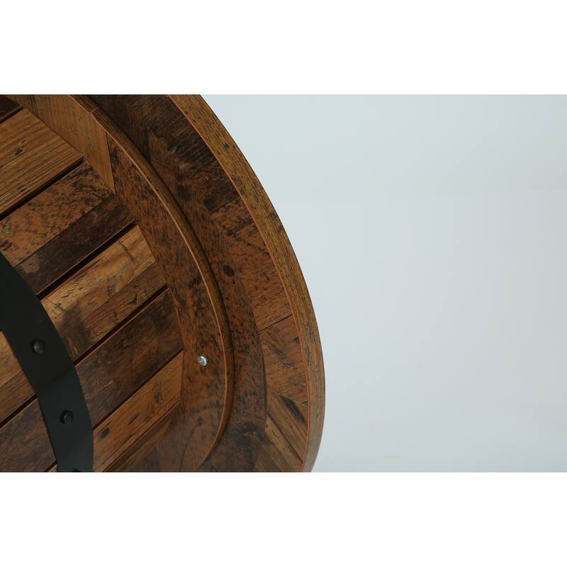 Round Bar Table, Bistro Pub Table for Kitchen (Only Table)