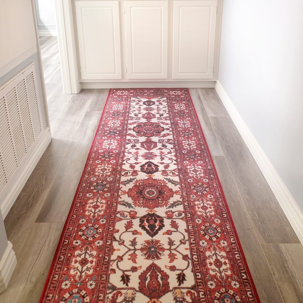 My Magic Carpet Machine Washable Rug Ramage Maroon