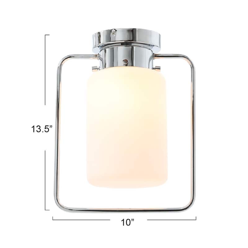 Robert Stevenson Lighting Ezra - Metal and Frosted Glass Ceiling Light