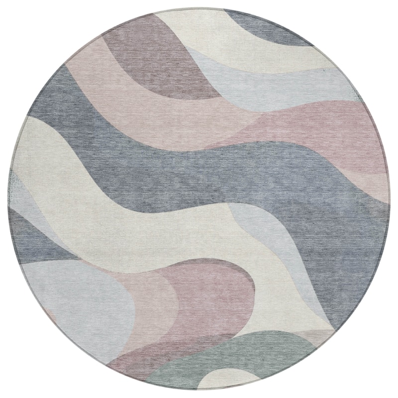 Machine Washable Indoor/Outdoor Casual Contemporary Chantille Rug