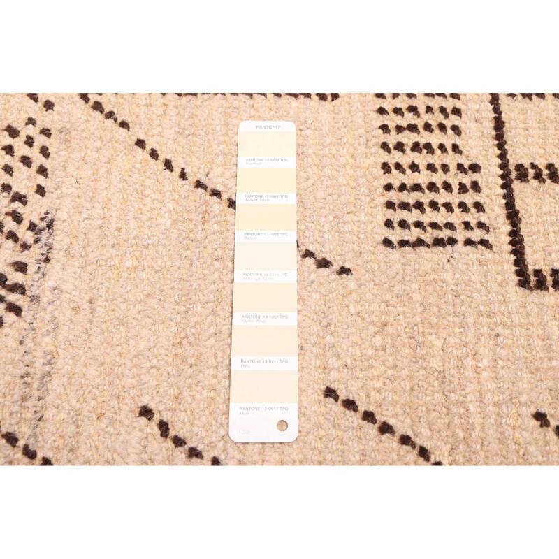 ECARPETGALLERY Hand-knotted Tangier Light Khaki Wool Rug - 6'0 x 9'9