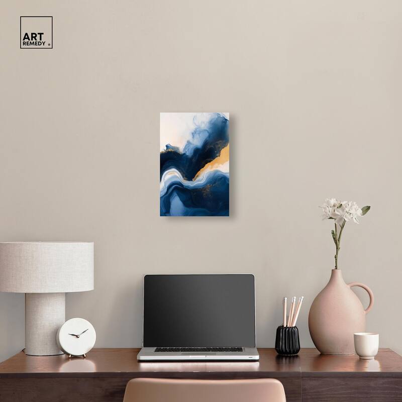 Blue Deep III Canvas by Art Remedy, Gallery Wrapped