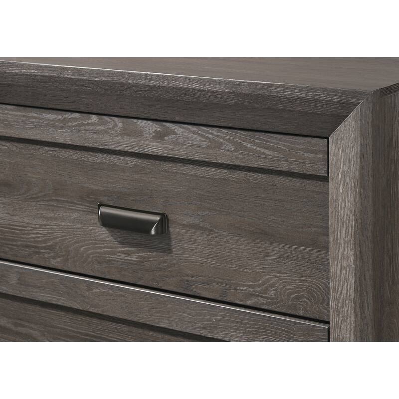 1pc Nightstand End Table with Two Storage Drawers