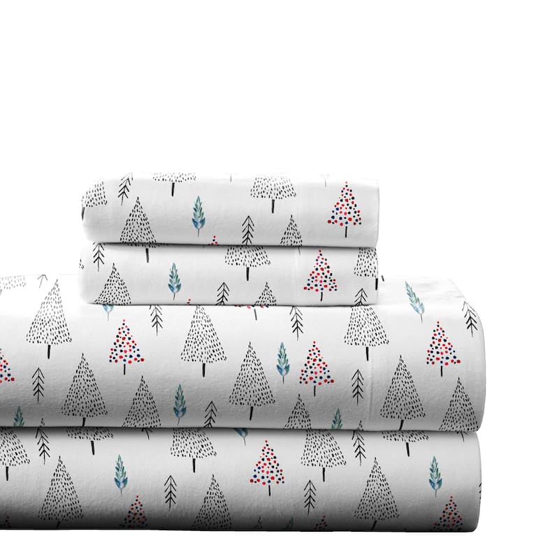 Pointehaven Soft Cotton 180 GSM Deep Pocket Oversized Brushed Flannel Sheet Set