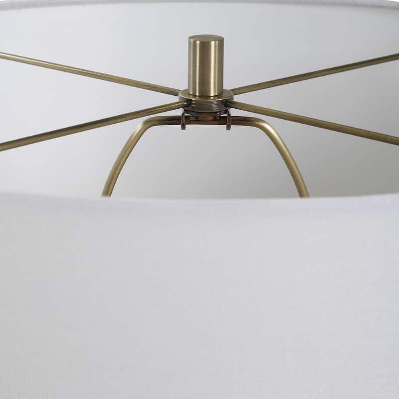 Gracewood Hollow Ceramic Brass Green Table Lamp