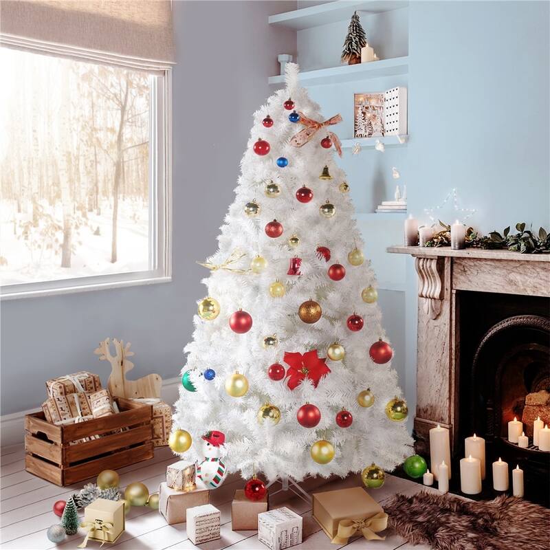 Yaheetech 6Ft/7.5ft Hinged Spruce Christmas Tree Holiday Decorative - 6 Foot