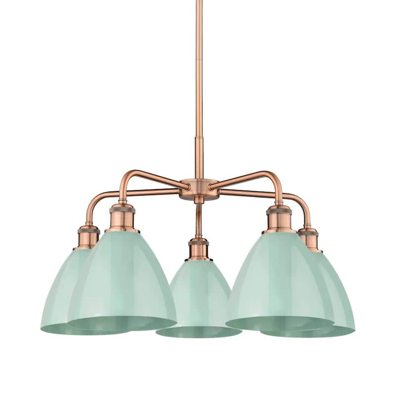 Innovations Lighting 516-5CR-16-26 Ballston Dome Chandelier Ballston - Antique Copper / Seafoam