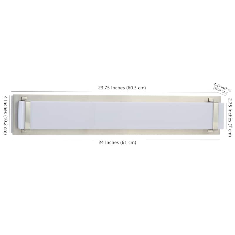 SAFAVIEH Lighting Biserka Vanity Bar Bathroom Sconce - 24"x4.3"x2.8" - Soft Blue - 24Wx4Dx3H