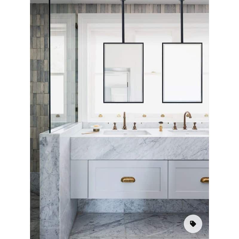 TEHOME Seren Ceiling Mount Rectangle Metal Wall Mirror - 20" x 30" - 20" x 30"