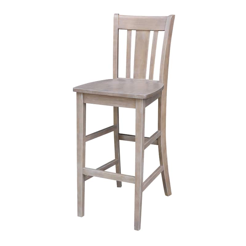 Copper Grove Wistman Bar Stool - Washed Gray Taupe - Bar Height