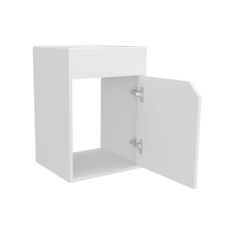 Hudson Bathroom Vanity Sink with Ceramic Basin and Storage Drawers