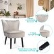 preview thumbnail 25 of 31, Costway Set of 2 Armless Accent Chair Upholstered Leisure Chair Single - 23'' x 27.5'' x 30''
